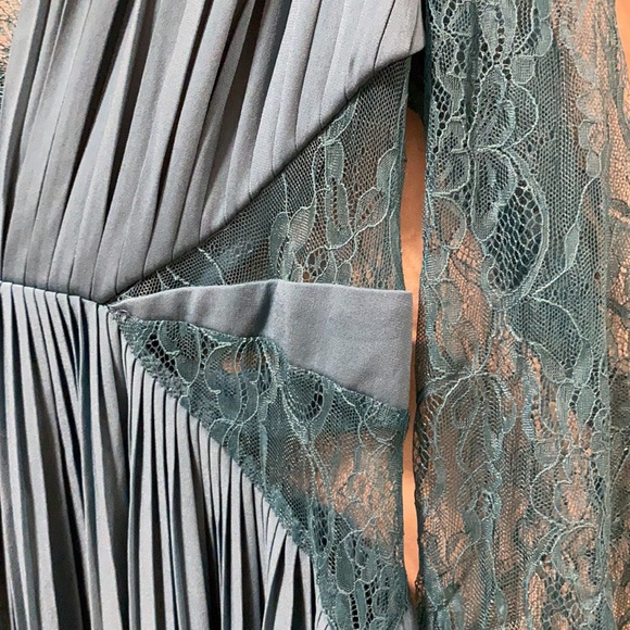 ASOS Teal Lace Detailed Evening Dress NWT - Picture 6 of 12